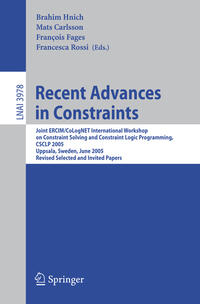 Vorderes Coverbild Recent Advances in Constraints