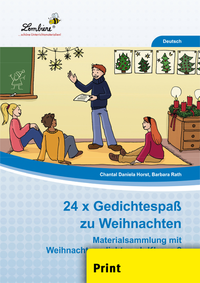 Vorderes Coverbild 24x Gedichtespaß zu Weihnachten