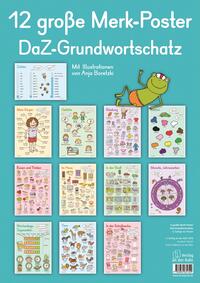 Vorderes Coverbild 12 große Merk-Poster DaZ-Grundwortschatz