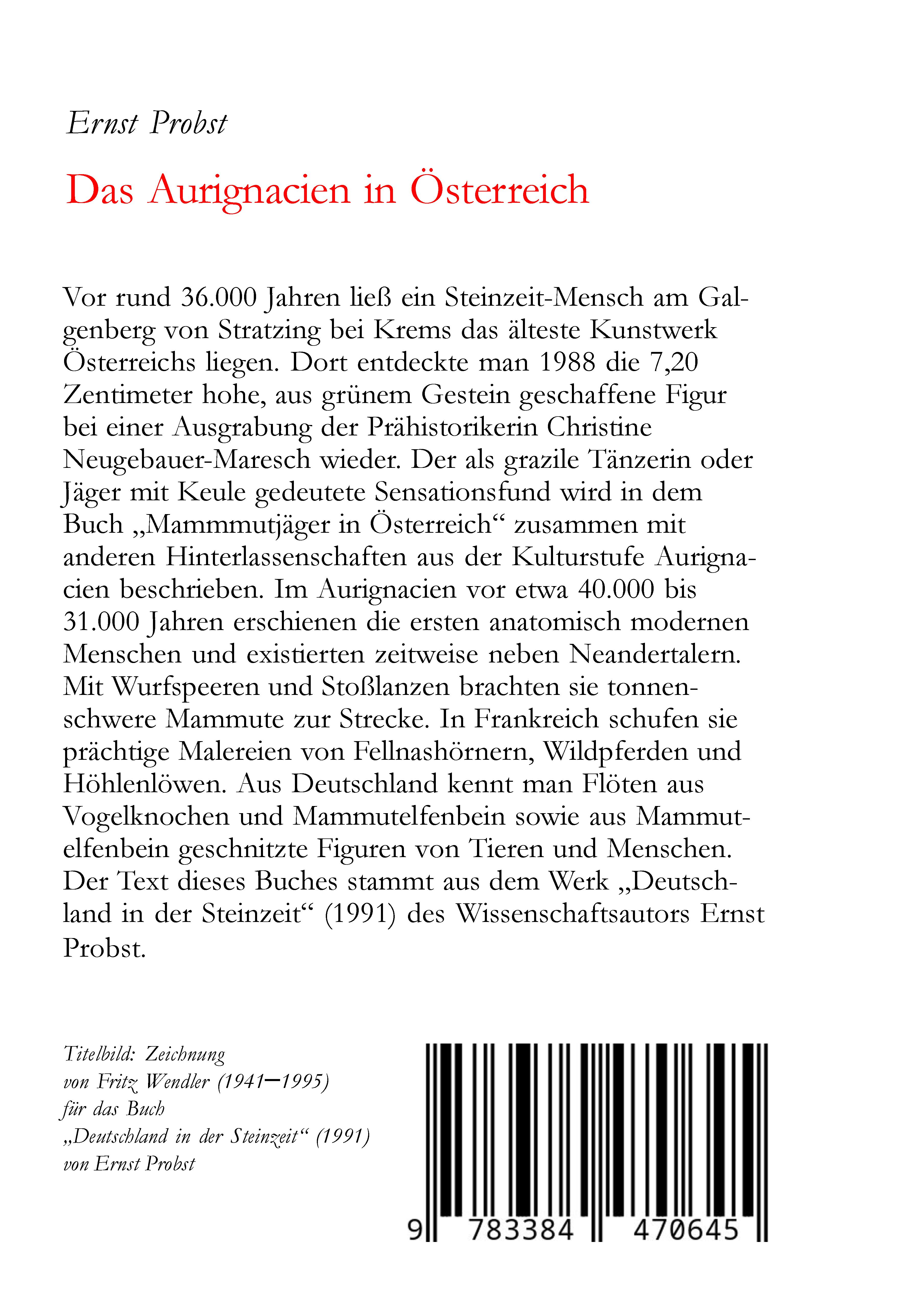 Rückseitencover Mammutjäger in Österreich