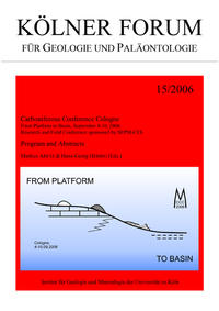 Vorderes Coverbild Carboniferous Conference Cologne. From Platform to Basin, September 4-10, 2006