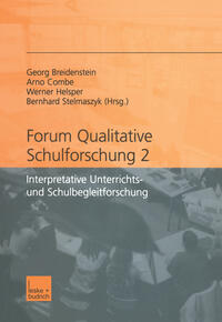 Vorderes Coverbild Forum qualitative Schulforschung 2