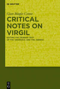 Vorderes Coverbild Critical Notes on Virgil