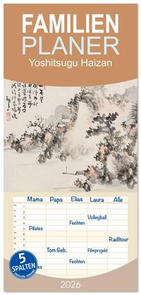 Vorderes Coverbild Familienplaner 2026 - Yoshitsugu Haizan mit 5 Spalten (Wandkalender, 21 x 45 cm) CALVENDO