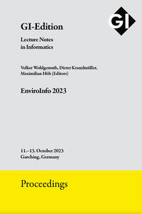 Vorderes Coverbild GI Edition Proceedings Band 342 "EnviroInfo 2023"