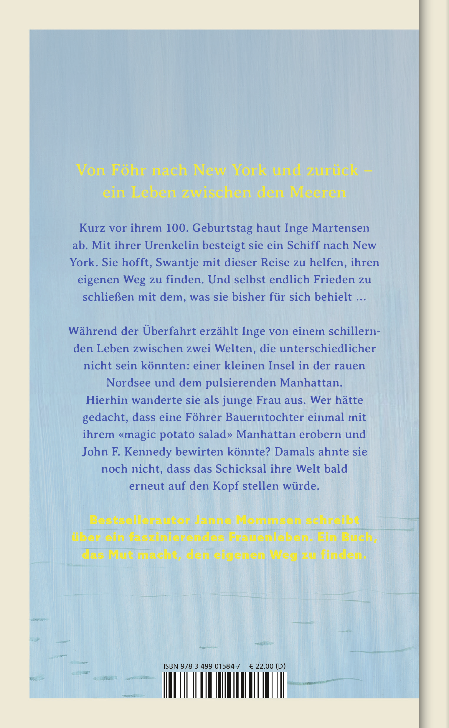 Rückseitencover Das Licht in den Wellen