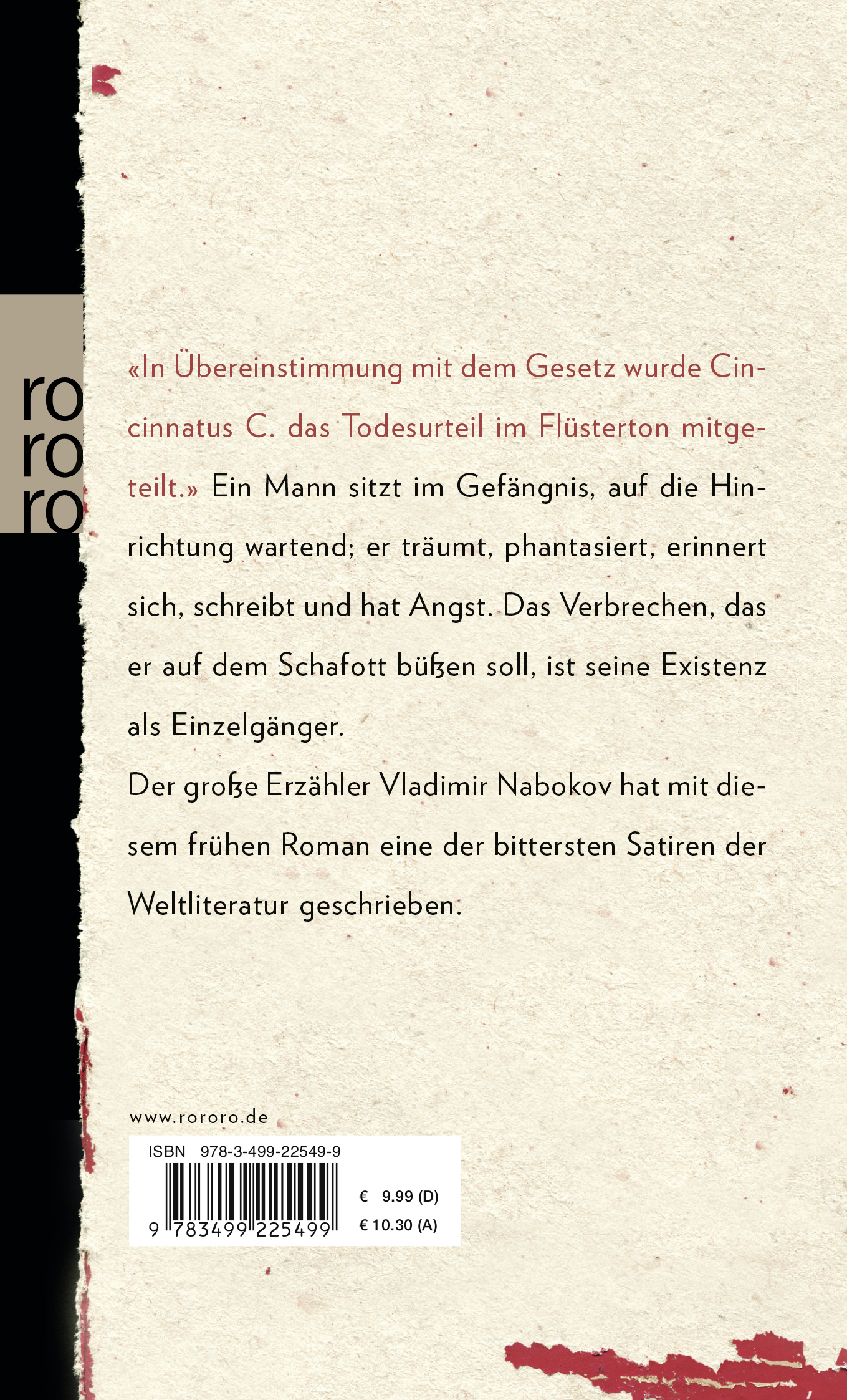 Rückseitencover Einladung zur Enthauptung
