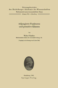 Vorderes Coverbild Adjungierte Funktoren und primitive Klassen