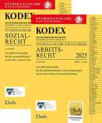 Vorderes Coverbild KODEX-Paket Studienausgabe Arbeits- und Sozialrecht Salzburg 2025