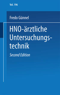 Vorderes Coverbild HNO-ärztliche Untersuchungstechnik