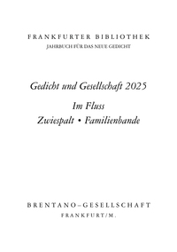 Vorderes Coverbild Frankfurter Bibliothek 2025