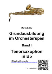 Vorderes Coverbild Grundausbildung im Orchesterspiel, Tenorsaxophon in Bb, Band 1