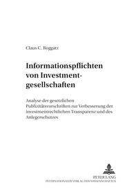 Vorderes Coverbild Informationspflichten von Investmentgesellschaften