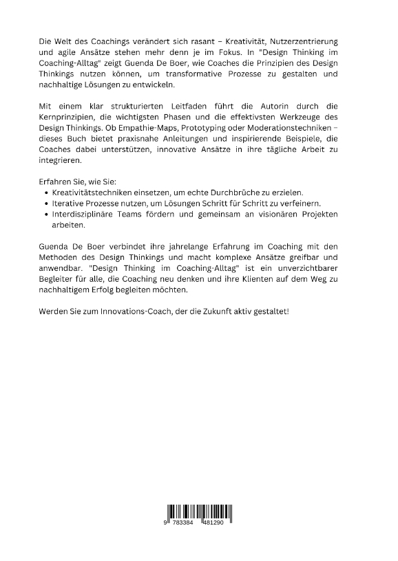 Rückseitencover Design Thinking im Coaching-Alltag