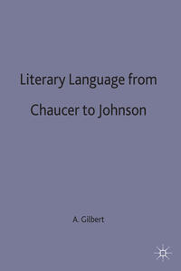 Vorderes Coverbild Literary Language From Chaucer to Johnson