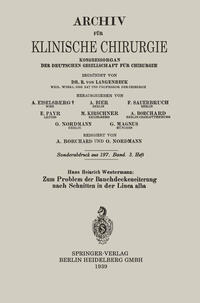 Vorderes Coverbild Zum Problem der Bauchdeckeneiterung nach Schnitten in der Linea alba