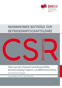 Vorderes Coverbild Status quo der Corporate-Social-Responsibility-Berichterstattung in DAX-30- und MDAX-Unternehmen