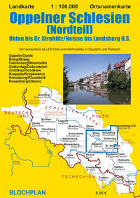 Vorderes Coverbild Landkarte Oppelner Schlesien (Nordteil)