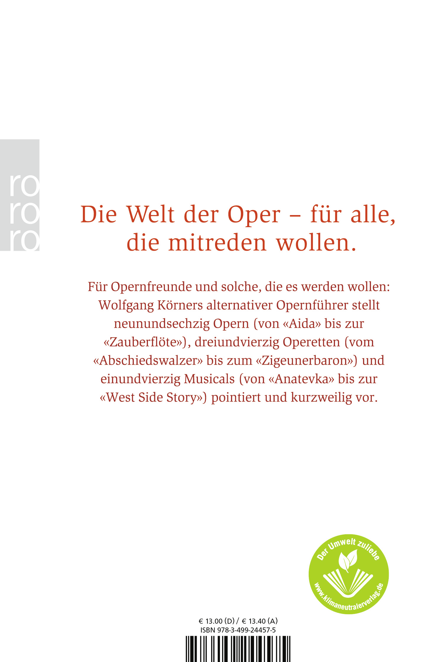 Rückseitencover Der einzig wahre Opernführer