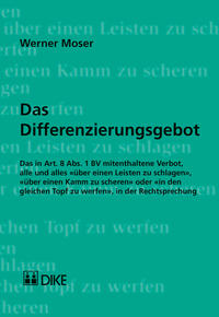 Vorderes Coverbild Das Differenzierungsgebot