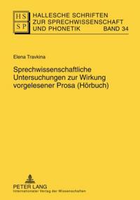 Vorderes Coverbild Sprechwissenschaftliche Untersuchungen zur Wirkung vorgelesener Prosa (Hörbuch)