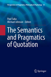 Vorderes Coverbild The Semantics and Pragmatics of Quotation