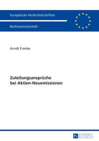 Vorderes Coverbild Zuteilungsansprüche bei Aktien-Neuemissionen