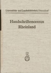 Vorderes Coverbild Handschriftencensus Rheinland