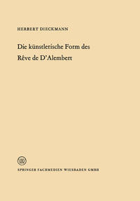 Vorderes Coverbild Die künstlerische Form des Rêve de D’Alembert