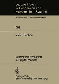 Vorderes Coverbild Information Evaluation in Capital Markets
