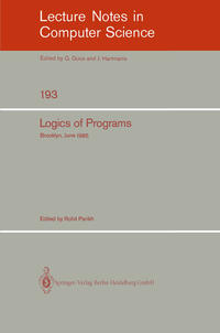 Vorderes Coverbild Logics of Programs