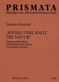 Vorderes Coverbild «Wenig verlangt die Natur»