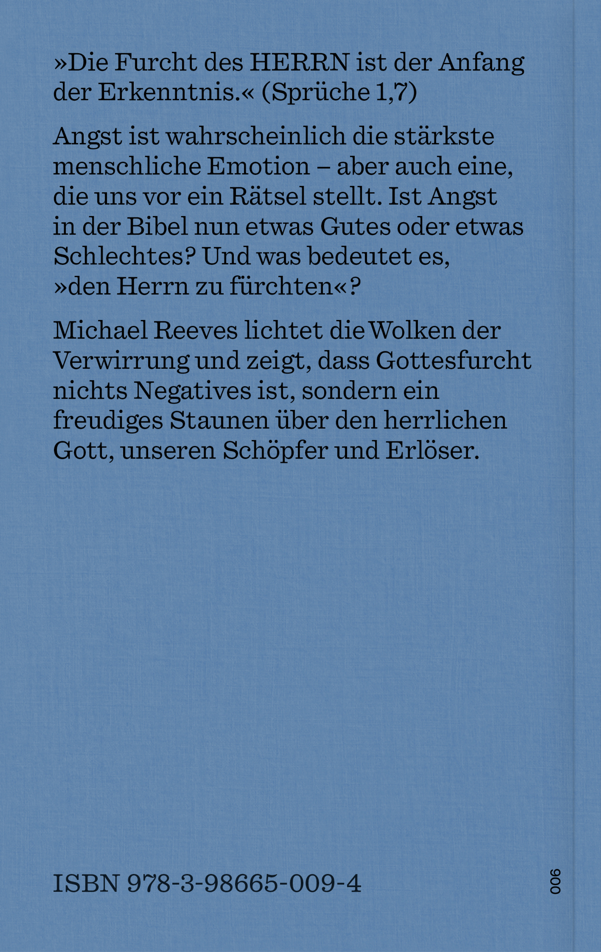 Rückseitencover Gottesfurcht