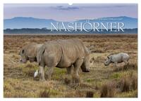Vorderes Coverbild Emotionale Momente: Nashörner (Wandkalender 2025 DIN A2 quer), CALVENDO Monatskalender