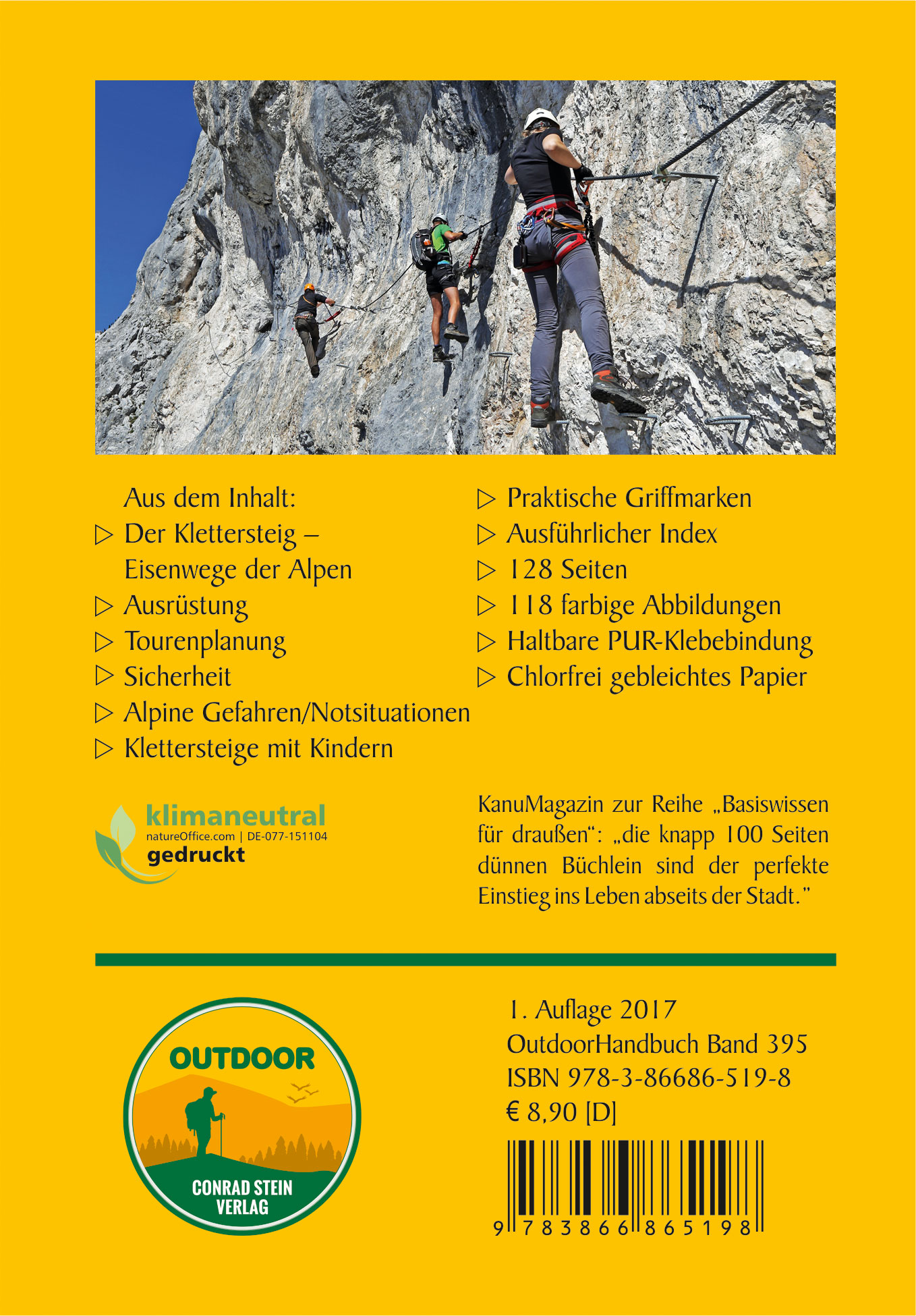 Rückseitencover Klettersteiggehen