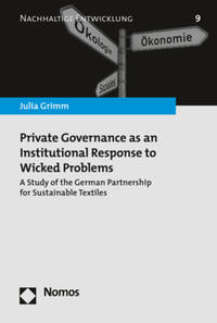 Vorderes Coverbild Private Governance as an Institutional Response to Wicked Problems