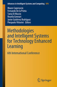 Vorderes Coverbild Methodologies and Intelligent Systems for Technology Enhanced Learning