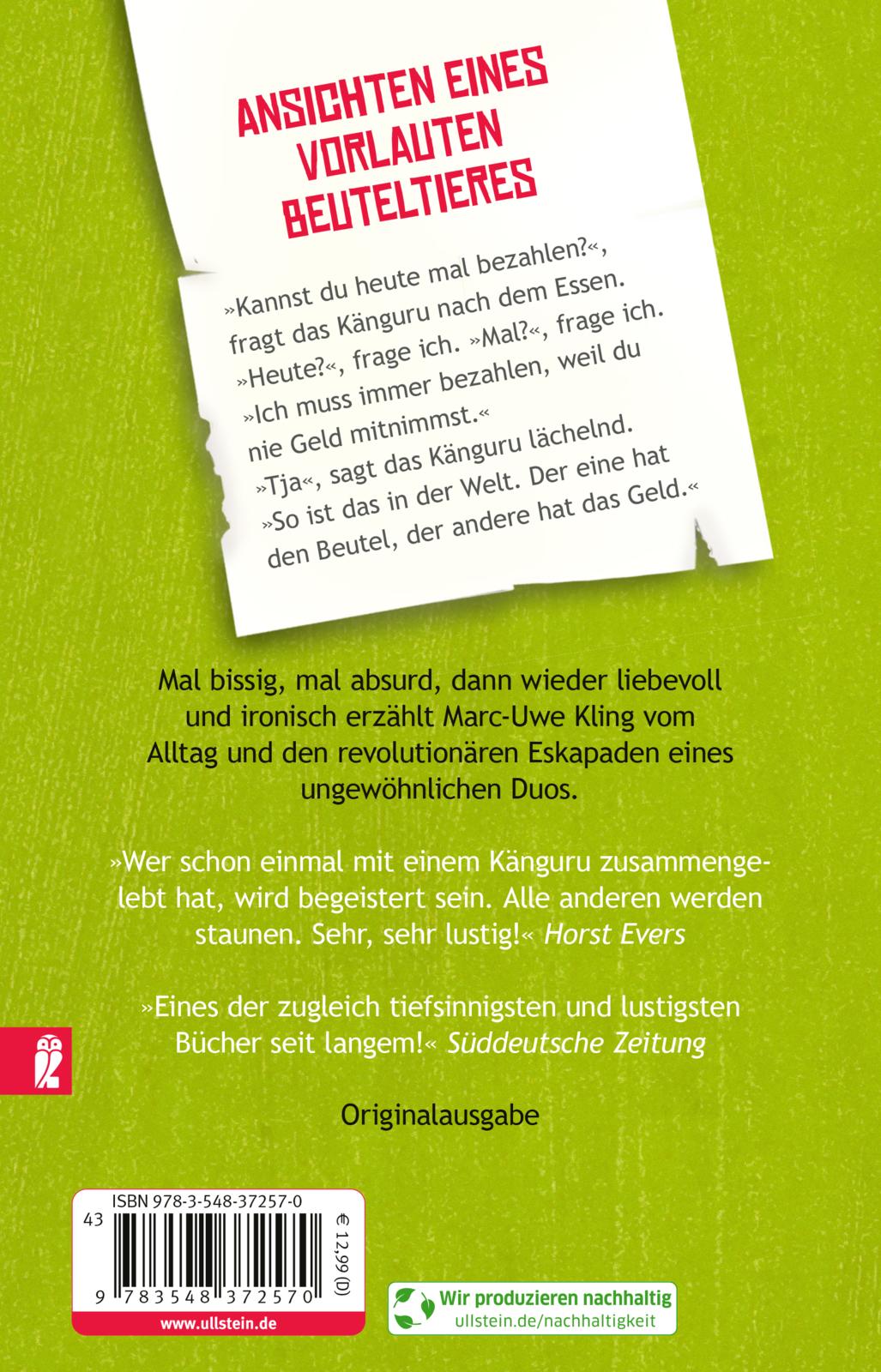 Rückseitencover Die Känguru-Chroniken (Die Känguru-Werke 1)