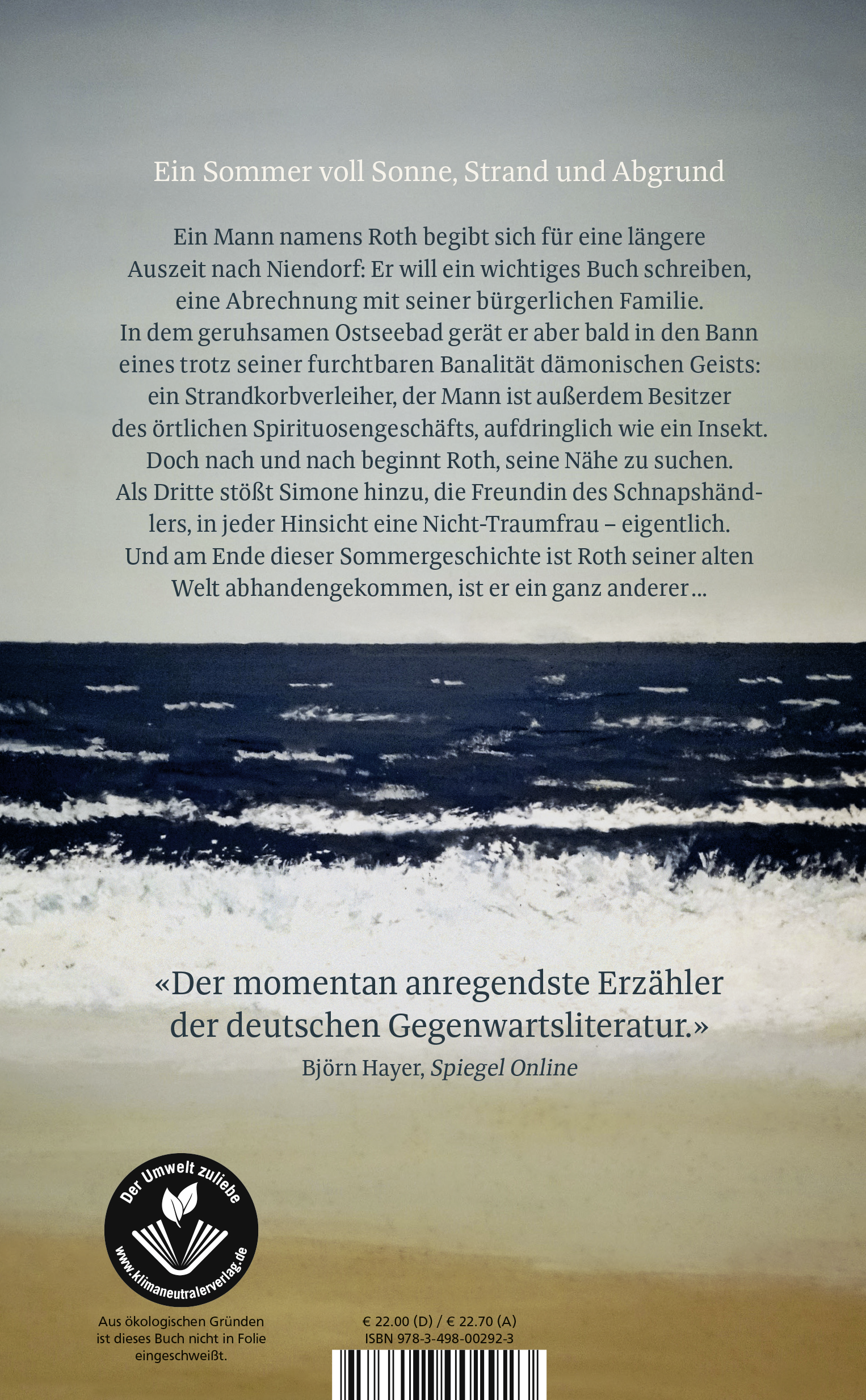 Rückseitencover Ein Sommer in Niendorf
