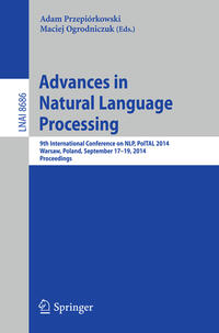 Vorderes Coverbild Advances in Natural Language Processing