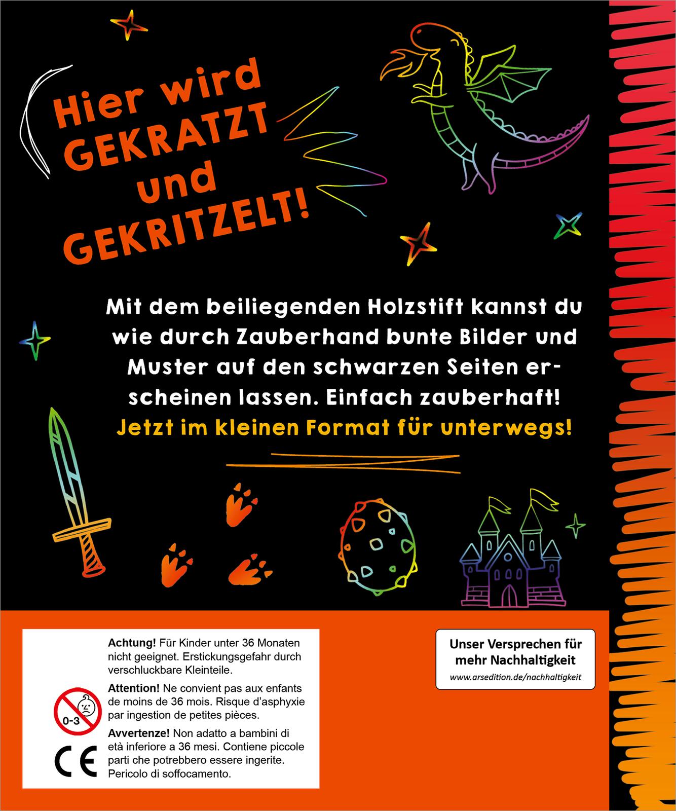 Rückseitencover Kritzkratz-Spaß Drachen