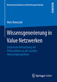 Vorderes Coverbild Wissensgenerierung in Value Netzwerken