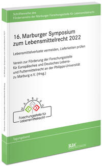 Vorderes Coverbild 16. Marburger Symposium zum Lebensmittelrecht 2022