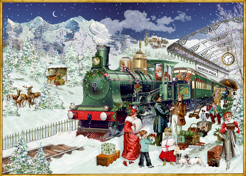 Beispielinhalt (Bild) Puzzle Nostalgische Eisenbahn (1000 Teile)