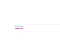 Vorderes Coverbild Versuche