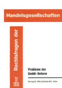 Vorderes Coverbild Probleme der GmbH-Reform