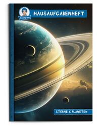Vorderes Coverbild Benny Blu Hausaufgabenheft Sterne & Planeten