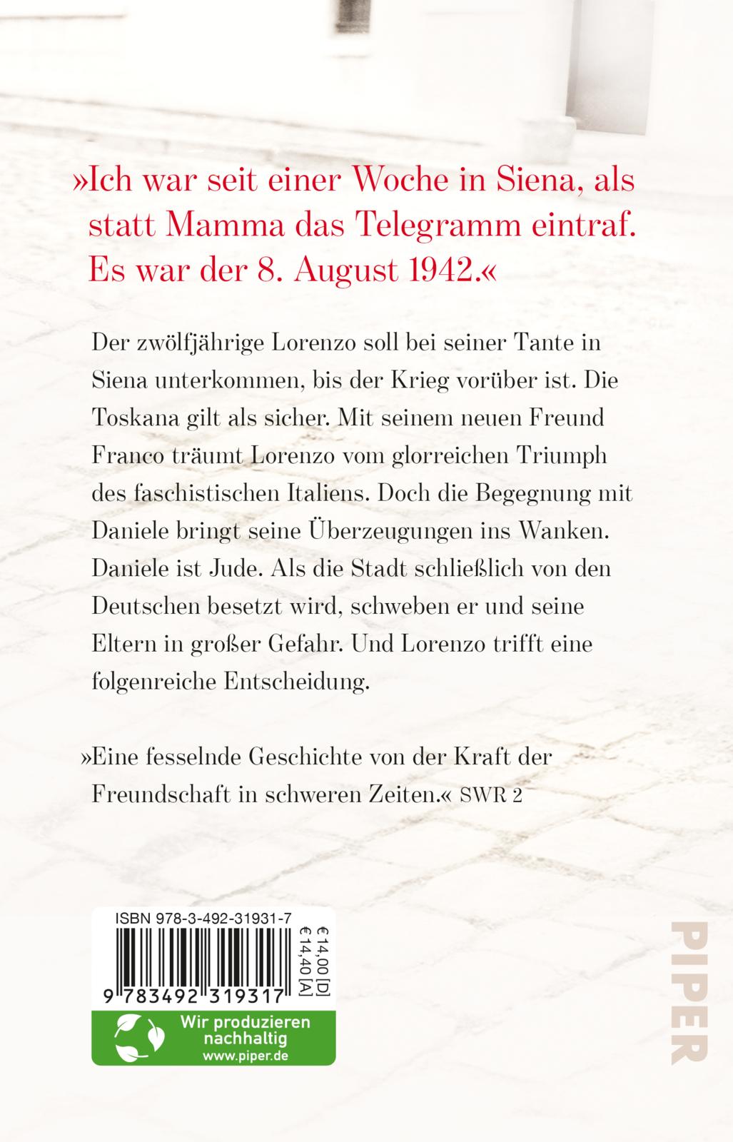Rückseitencover Niemand weiß, dass du hier bist