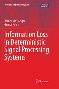 Vorderes Coverbild Information Loss in Deterministic Signal Processing Systems