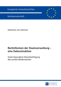 Vorderes Coverbild Rechtsformen der Staatsverwaltung – eine Dekonstruktion